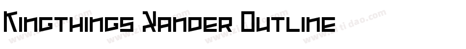Kingthings Xander Outline字体转换